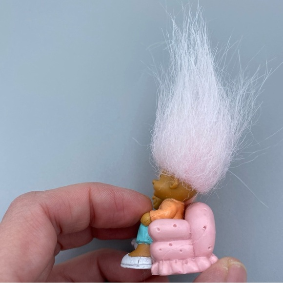 Russ Miniature Troll Doll Grandma & me Reading a Book 2” Family Gift Collectable - Picture 3 of 6